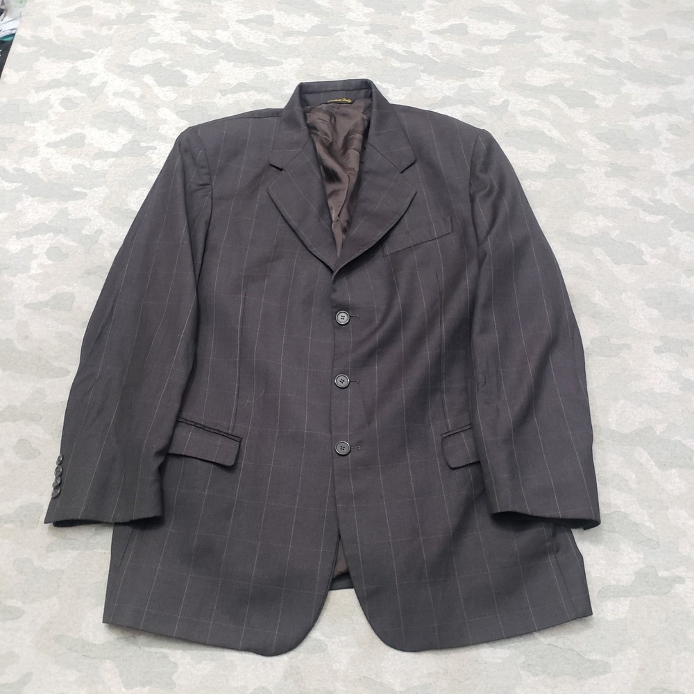 Giorgio Valentino Suit Mens 52 Gray Three Button Super 120s Made In‎ Italy